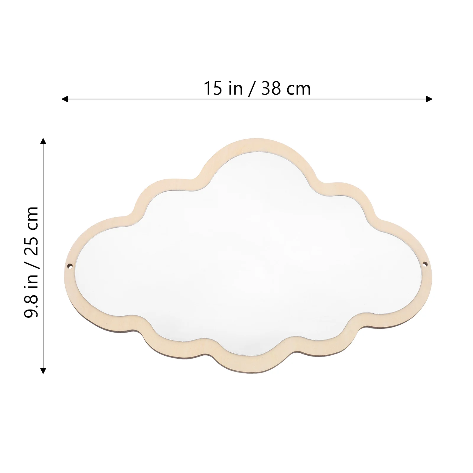 Mirror Decoration Children Tabletop Mirrors Cloud Wooden Bamboo Safety Toddler Handheld