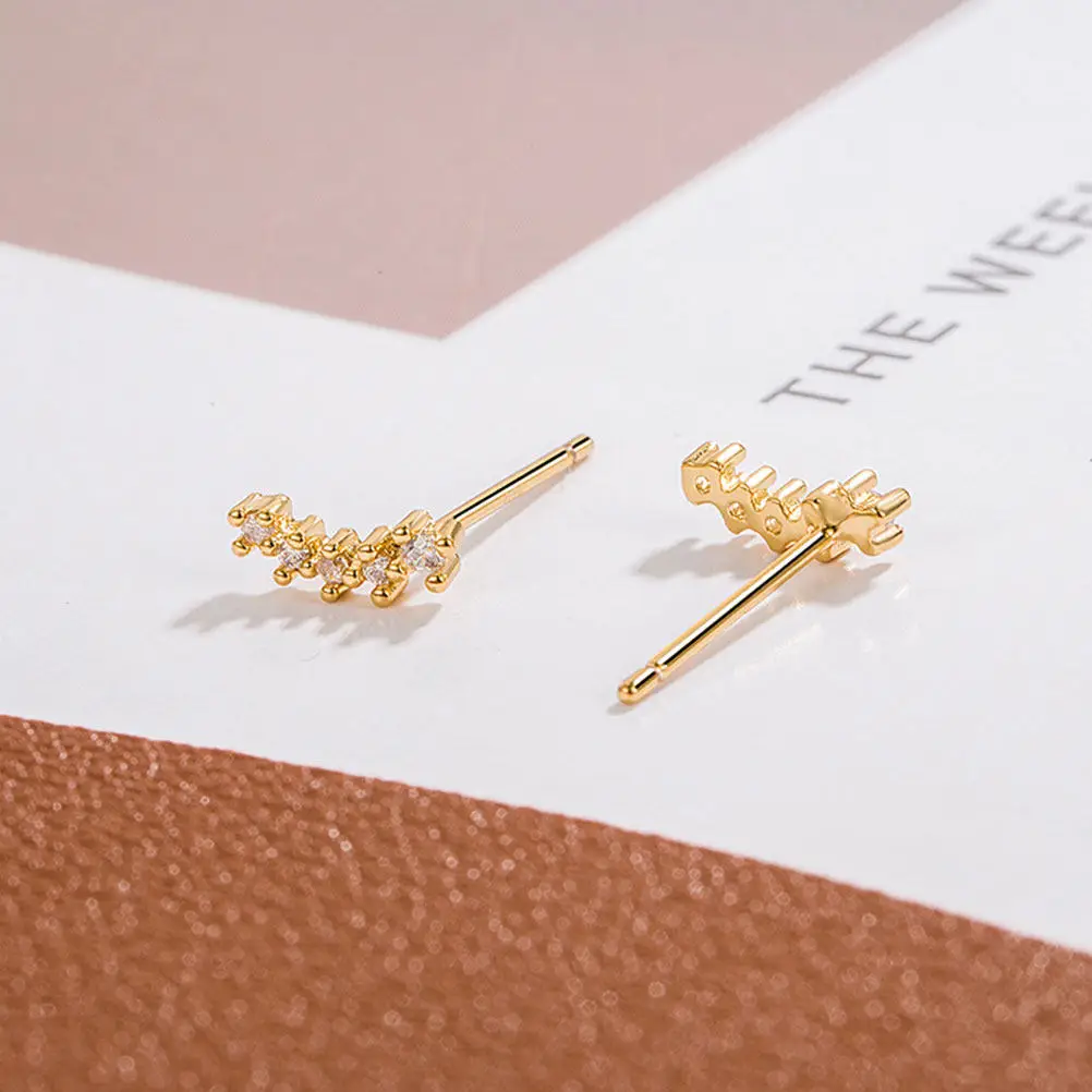 1Pair Rhinestone Earring Studs for Women Elegant Stylish Ear Jewelry Not Easy to Fall Off Fade Or Deform Match Most Clothing