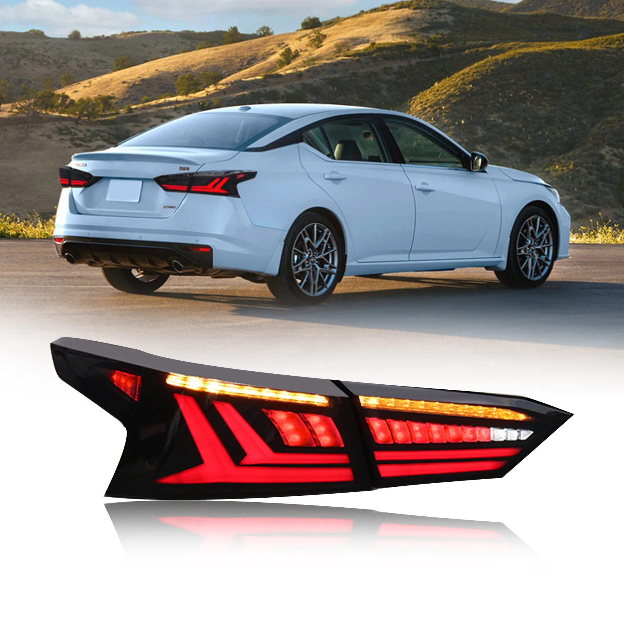 

DK Motion Plug And Play LED Tail Light Rear Lamp For Nissan Teana Altima 2019 2023 Car Accessories Rear Light Back Light Tailght