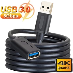 USB 3.0 Extension Cable For Smart TV PS4 Xbox High Speed Data Sync Extender Cord Wire USB 3.0 2.0 Fast Transfer Cable 1/1.5/2/3M