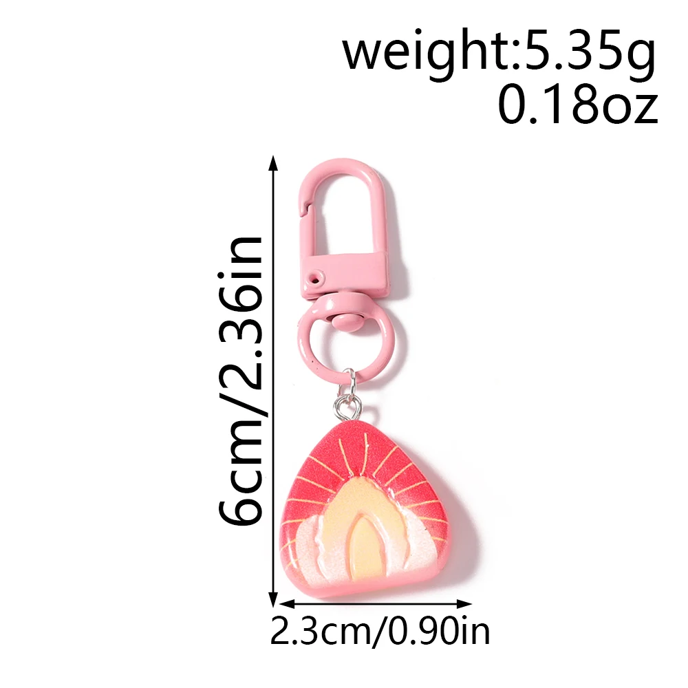 Aihua Niedlicher Harz-Simulations-Frucht-Schlüsselanhänger Zitrone Wassermelone Schlüsselring-Anhänger für Damen Mädchen Handtaschen-Deko Kinder-Schmuck Geschenke – Detail 14