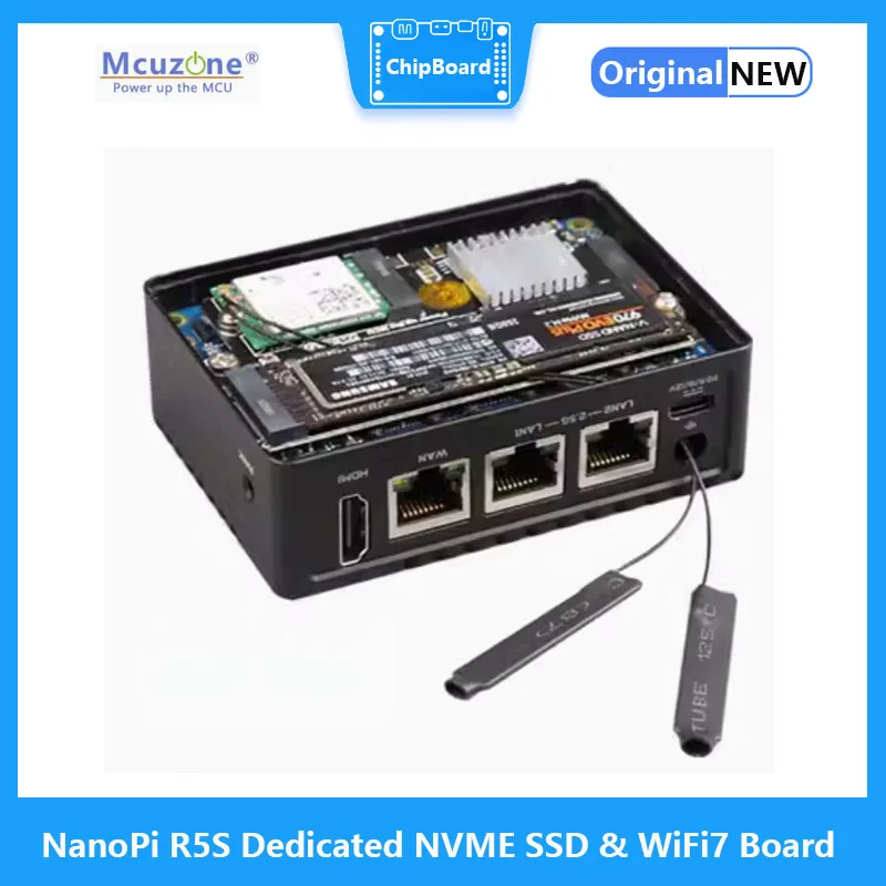 

NanoPi R5S Dedicated NVME SSD & wifi7 Board MT7921K M.2 Debian AX200 RTL8822CE