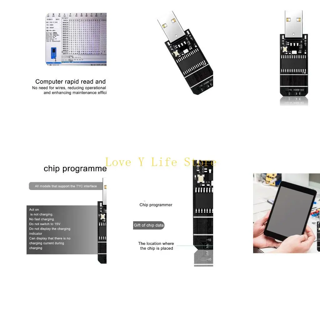 

Программатор декодирования зарядного чипа L74C, подходит для планшета. Не заряжается ток. Не быстрая зарядка. Ремонт других