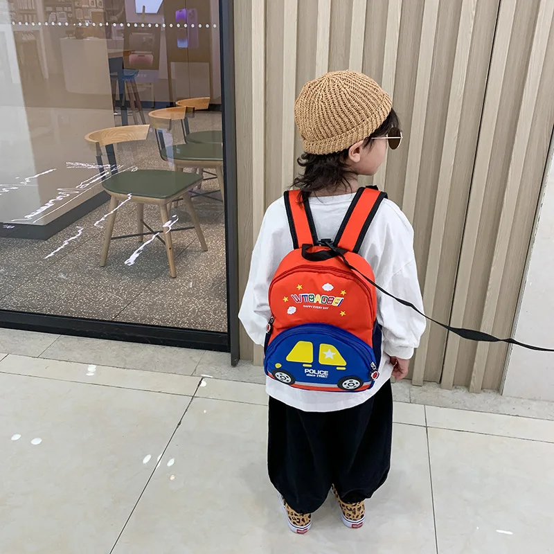 New Fashion Lovely Cartoon Car Children's Backpack Kindergarten 3-5 Years Old Baby Backpack for Boys and Girls Large Capacity