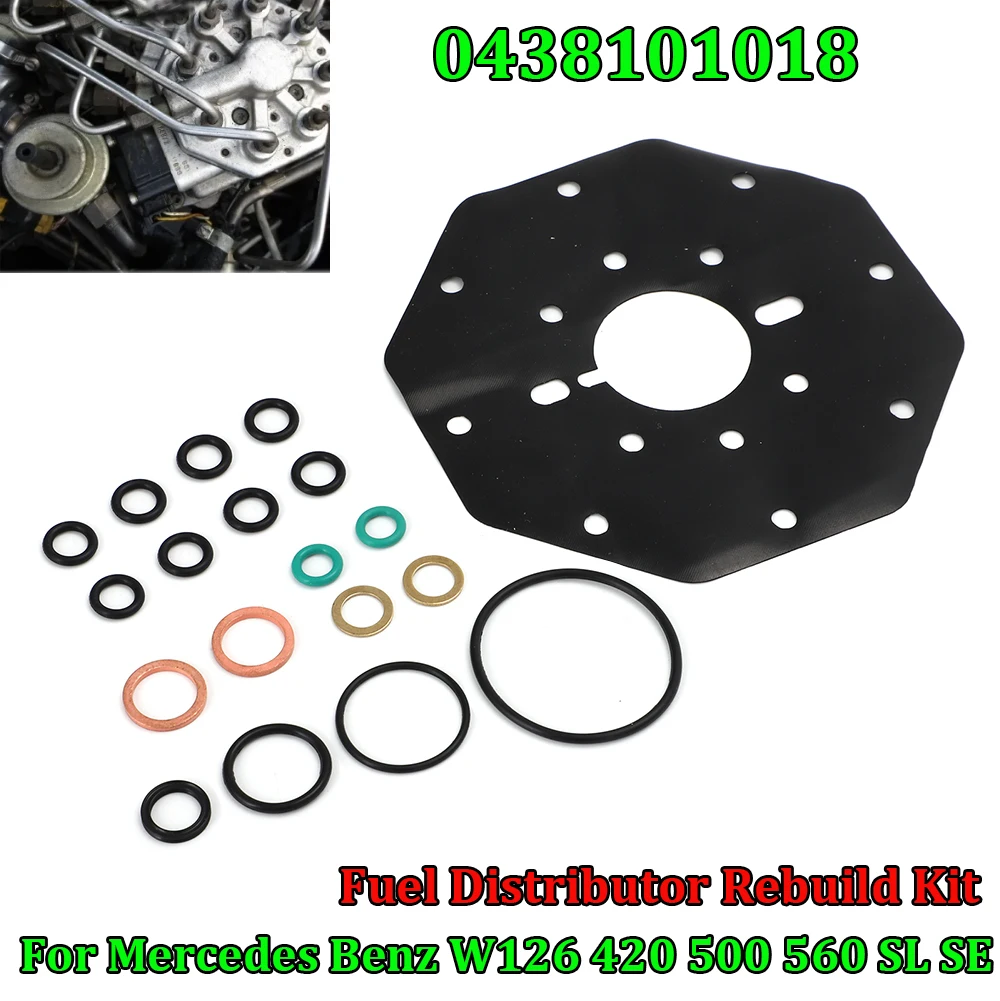 Fuel Distributor Rebuild Kit For Mercedes Benz W126 420 500 560 SL SE 0438101018 Rebuild Kit to Repair 8 Cylinder