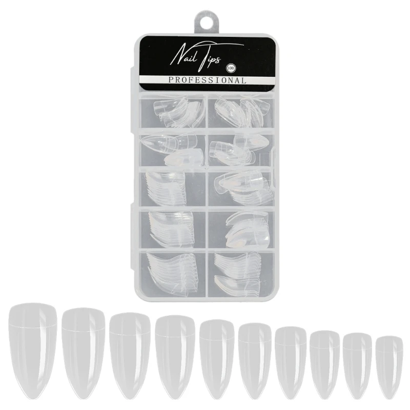 100Pcs Half Cover Tips Claw False Nails Tips Extension Halloween