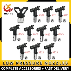 Airless Spray Tip Nozzle Spray Gun Paint Sprayer Seal Nozzle 625 627 645 655 823 825 209 211 213 For Putty Coating Paint Sprayer