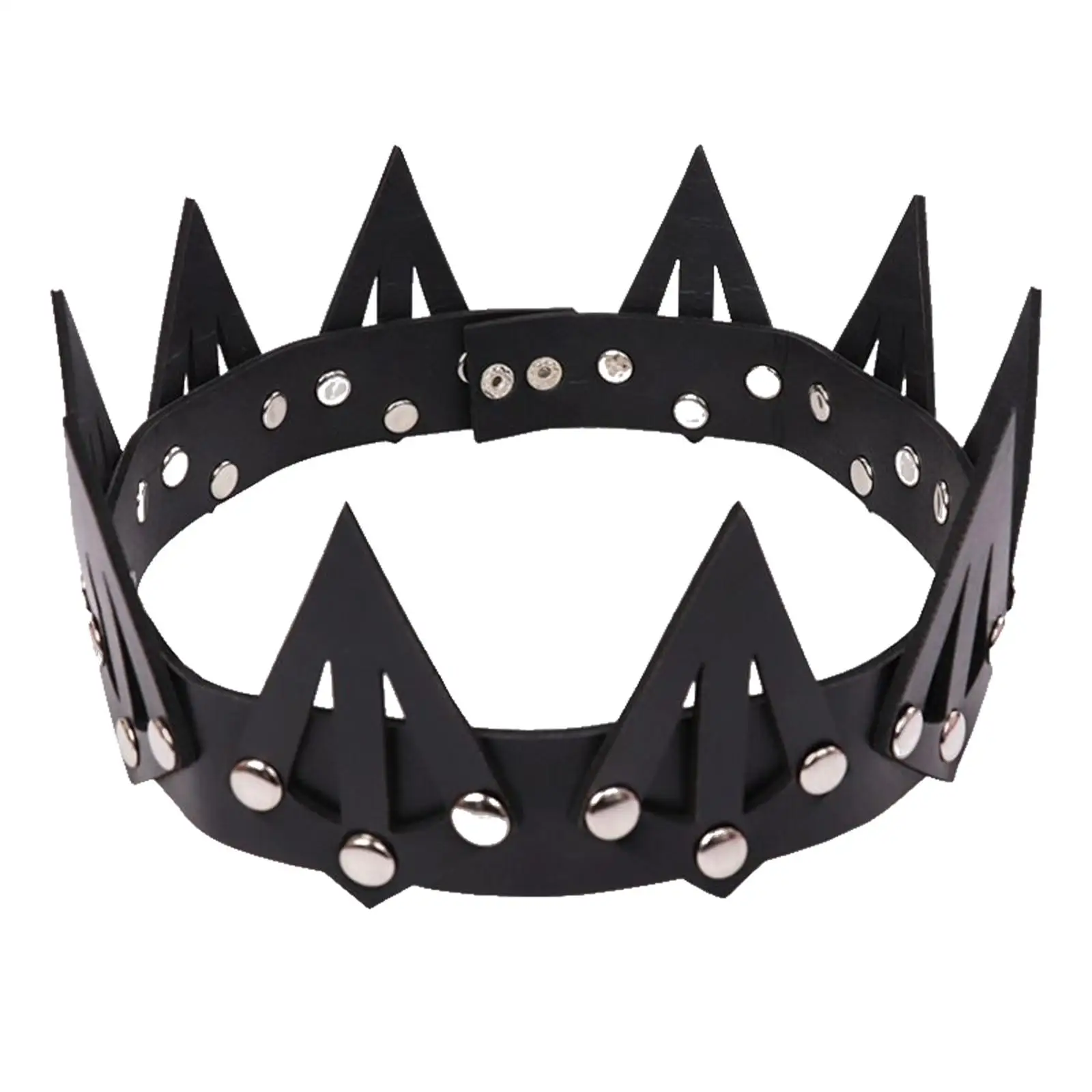 Black Royal Medieval Crown Headband for Men Women Prom Party Decoration Retro Vintage Style Birthday Cake Topper Photo Prop