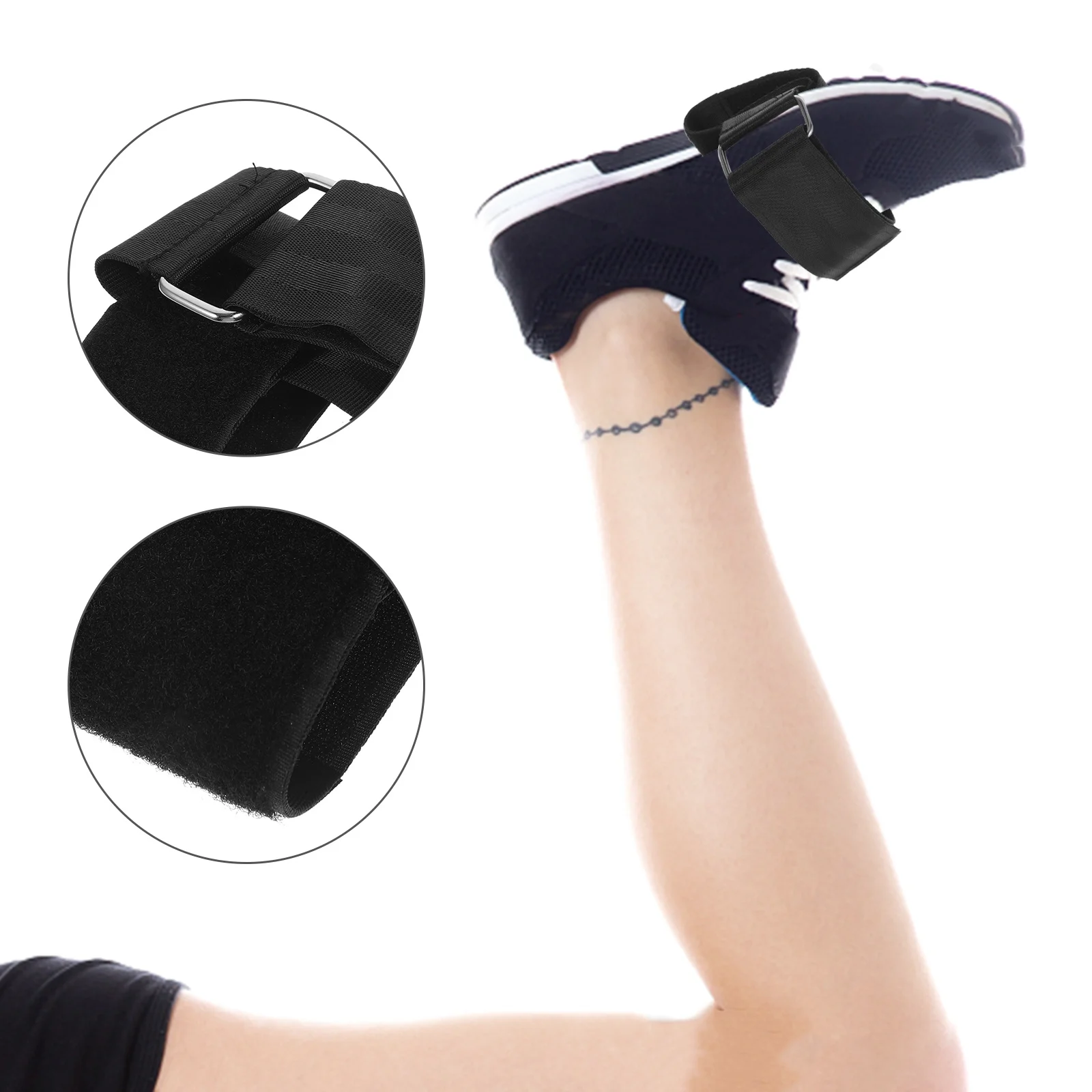 

2Pcs Foot Strap Adjustable Foot Bands Gym Workout Fitness Equipment Dumbbell Leg Workout Strap Ankle Straps for Weightlifting