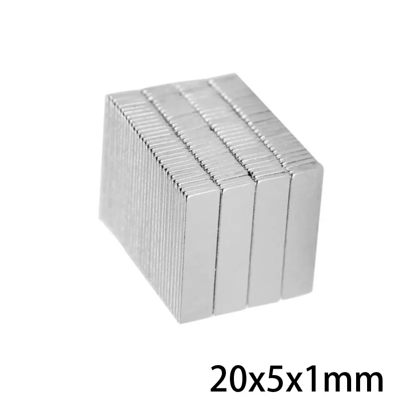 20x5x1 mm Cuboid Block Magnet 20*5x*1mm Strong Powerful Magnets 20x5x1mm For Home Refrigerators, Offices DIY 20*5*1