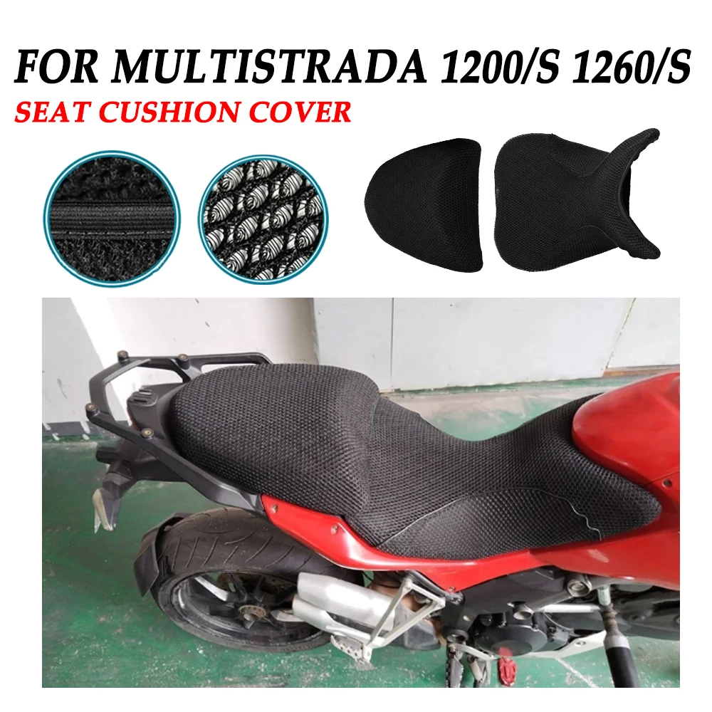 

Motorcycle Accessories For DUCATI MTS 1260 S 1260S Multistrada 1200 S 1200S Seat Cushion Cover Thermal Protection Guard Mesh