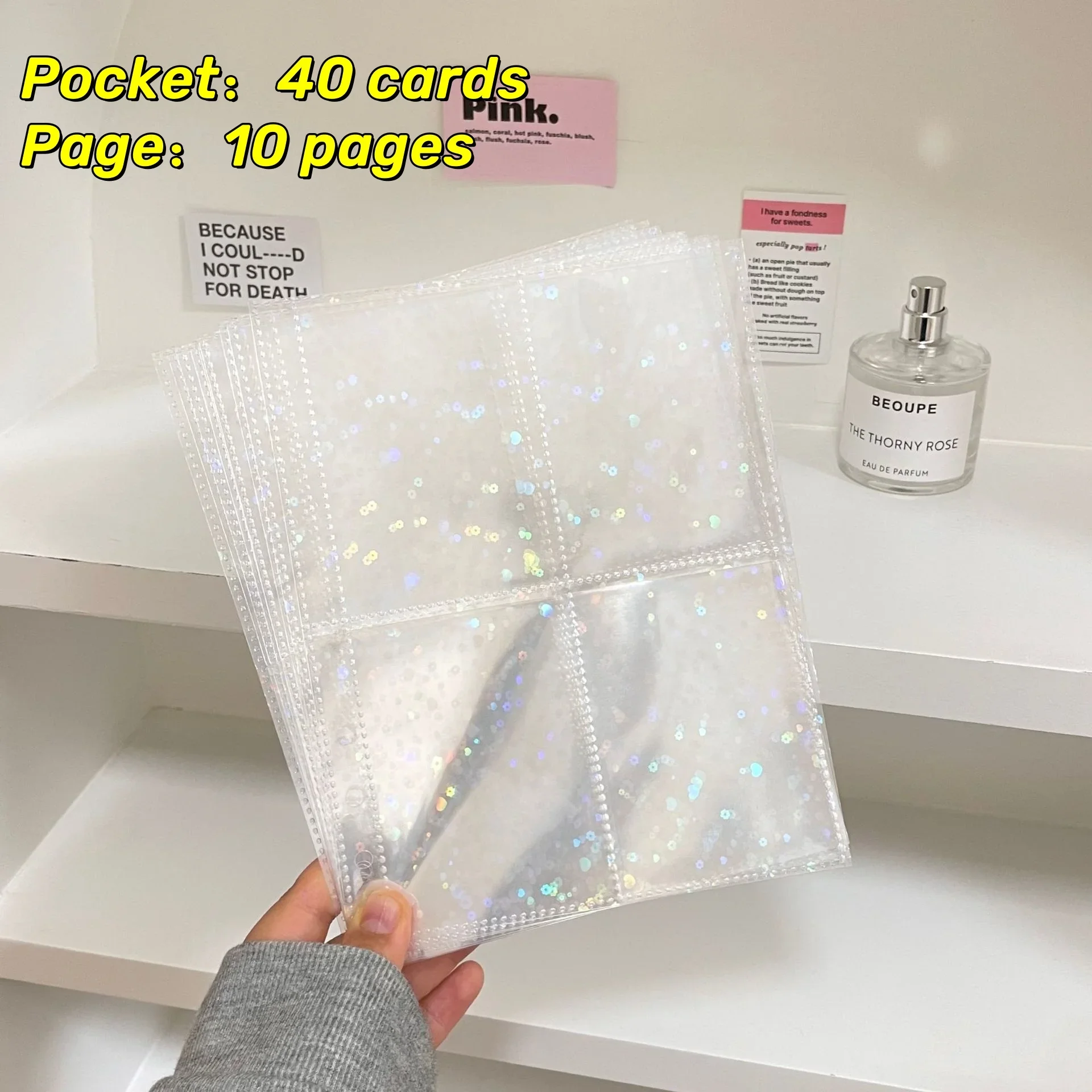 10 Stück ultraklare K-Pop-Kartenhüllen, Binder, Fotokarten, Fotoalbum, Innenseite für Postkarten, Filme, Spielkarten, Fotokartenschutz