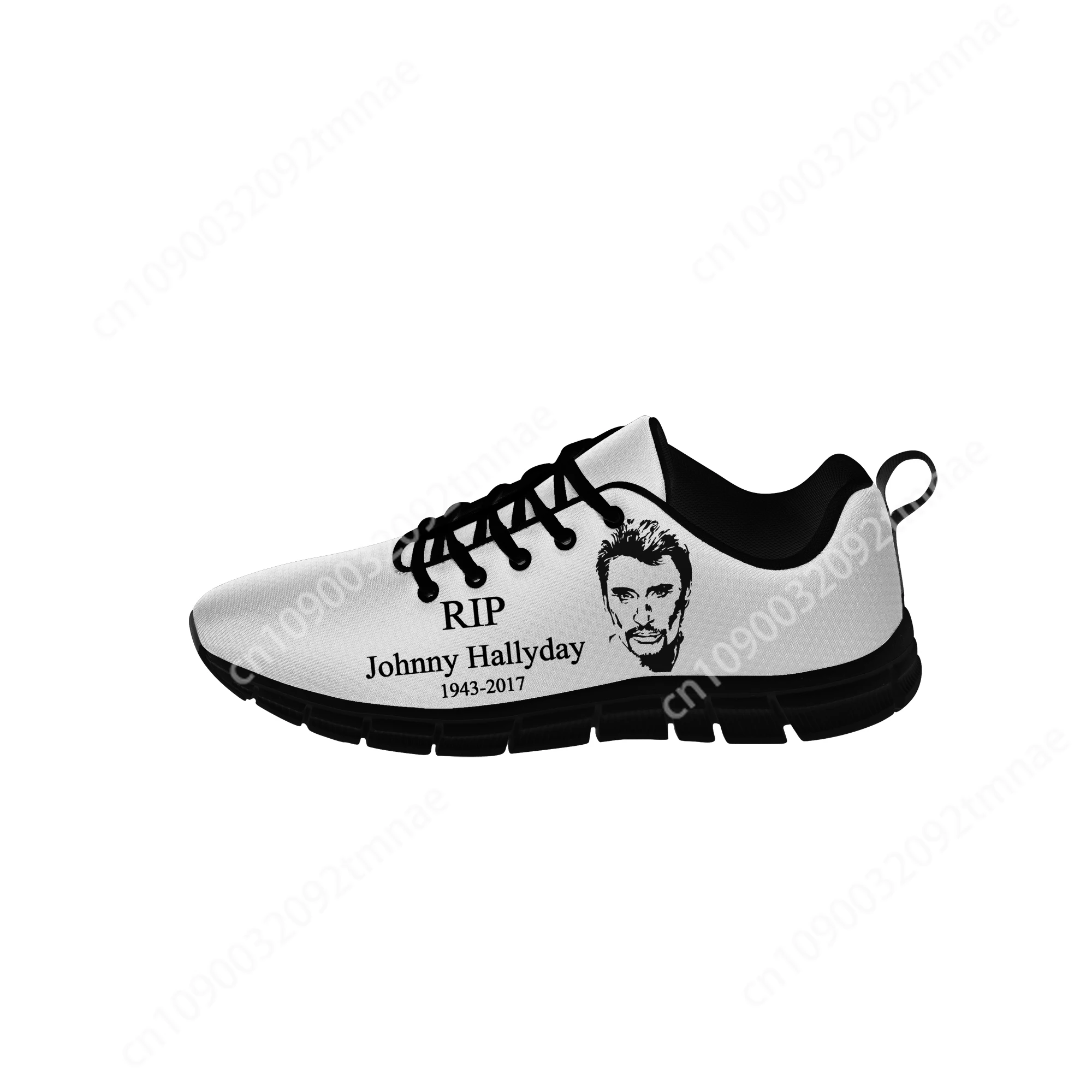 Johnny Hallyday High Top Sneakers Mens Womens Teenager Casual Cloth Shoes Custom  Running Shoes 3D Print Lightweight Shoe Black