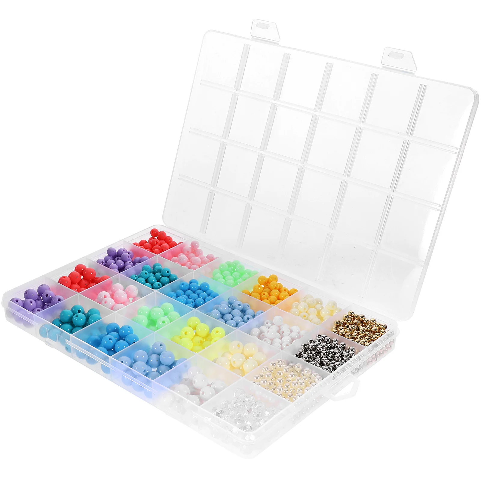 

1 Box Acrylic Beads Colored Spacer Durable Loose DIY Necklace Bracelet Earrings Making Craft Beads Jewelry Supplies Bulk