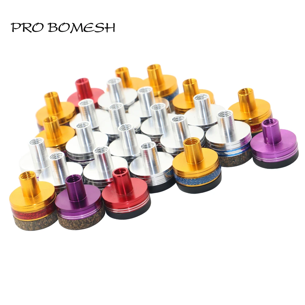 Pro Bomesh 4Pcs Aluminium Fighting End Cap, Decorative Rod Butt Caps, DIY Custom Fishing Rod Building & Renovation Spare Com