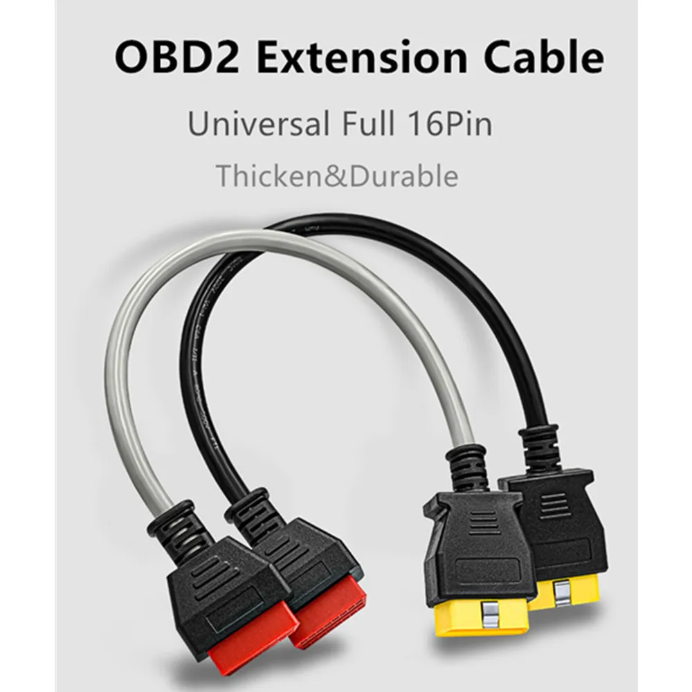 OBD 2 Extension Cable OBD2 16Pin Male to Female Plug Extension Cord 30CM 50CM Cable Extend OBD2 Car Diagnostic Interface Adapter