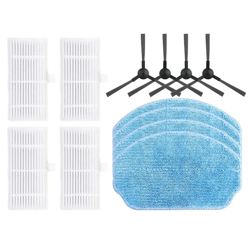 ASWUT-For Teendow BR151 Vacuum Robot Replacement Accessories,Side Brush Mop Cloth HEPA Filter Efficient Spare Cleaning Parts