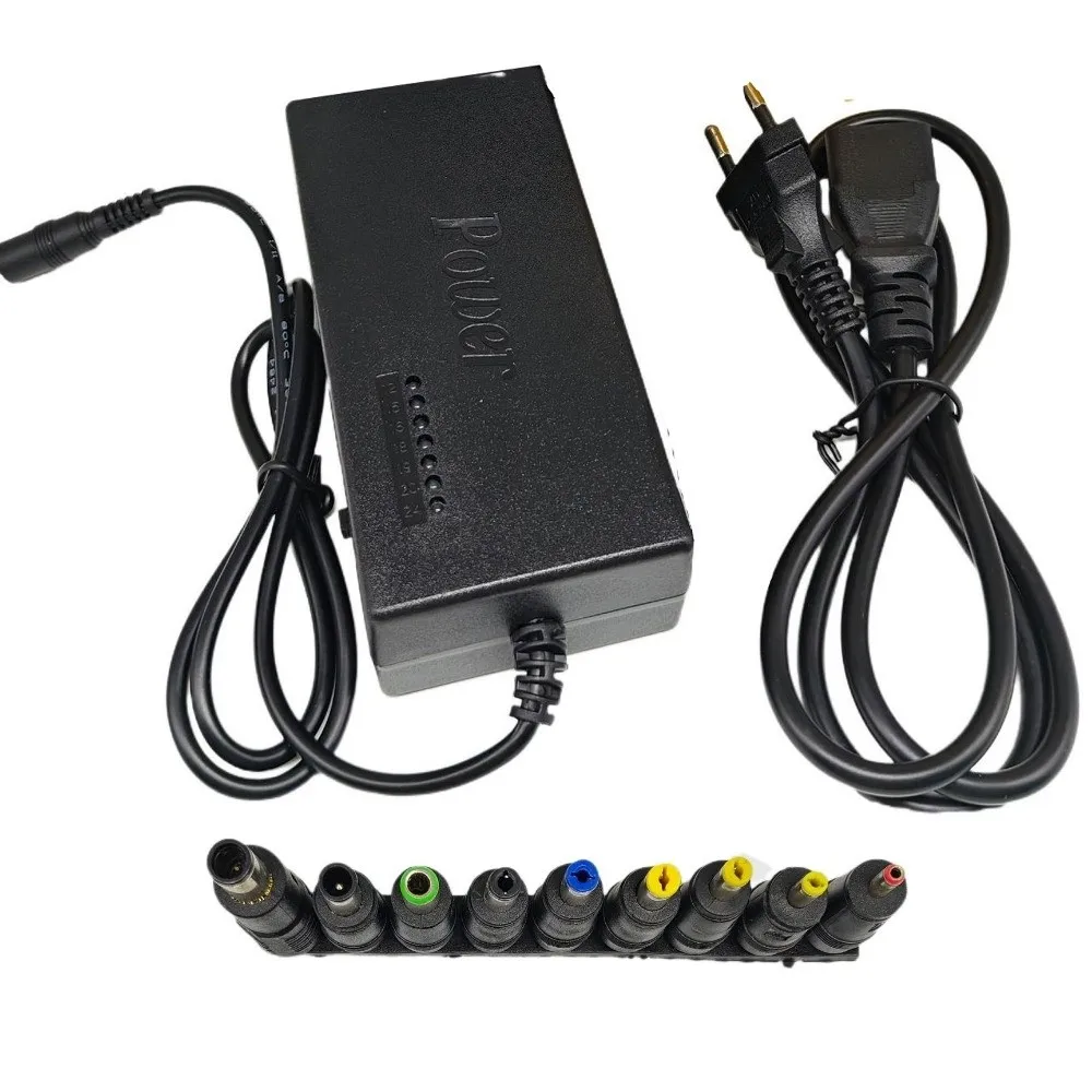 Adattatore di alimentazione per laptop da 96 W Adattatore per caricabatterie per laptop da 12-24 V per uso portatile Adattatore di alimentazione per laptop a tensione regolabile 4A Notebook