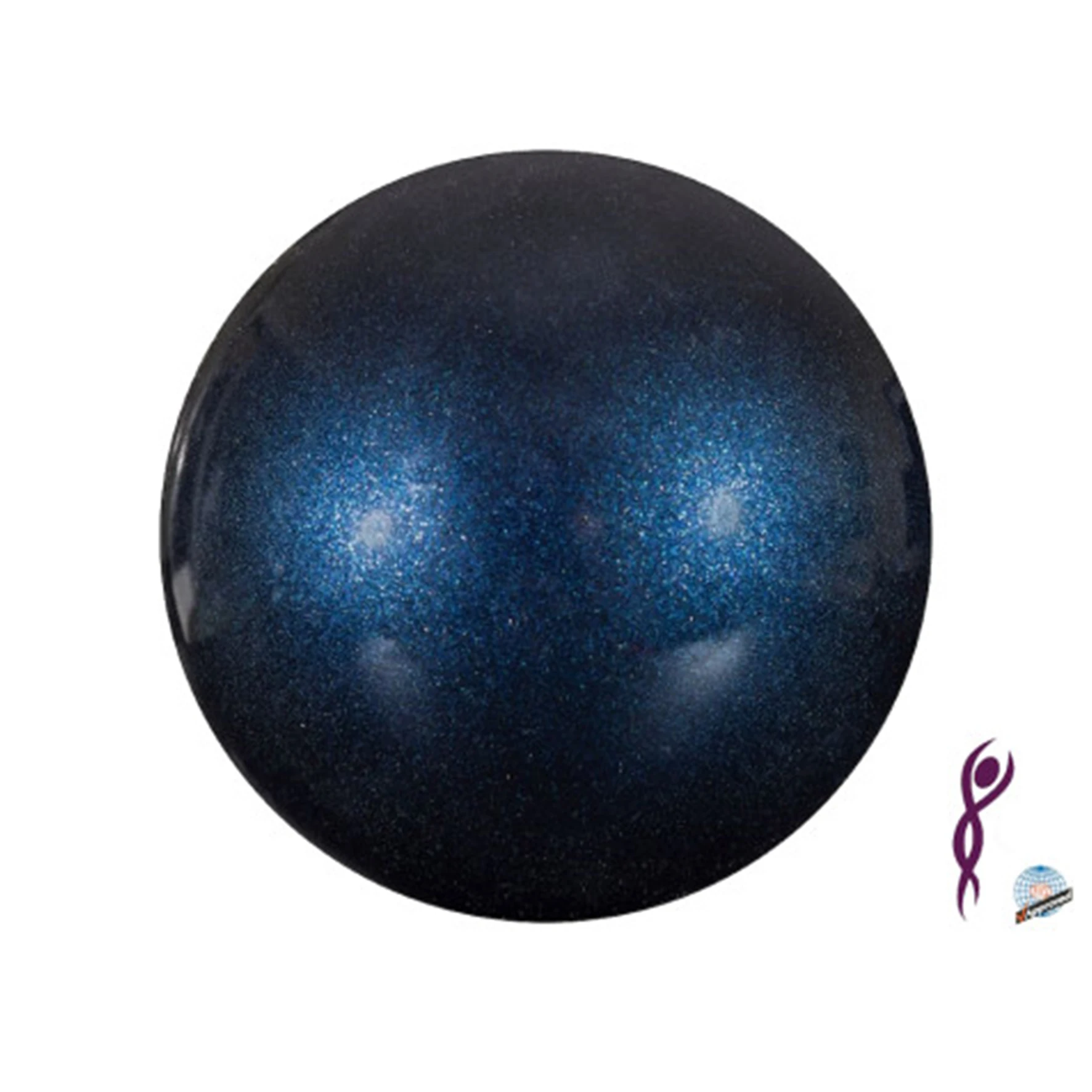 VNT-Boule AqBall Dangthmique Professionnelle, Ligne Étoile Approuvée FIG, Paillettes Bleu, Rouge, Jaune, 18.5cm, Haut Niveau