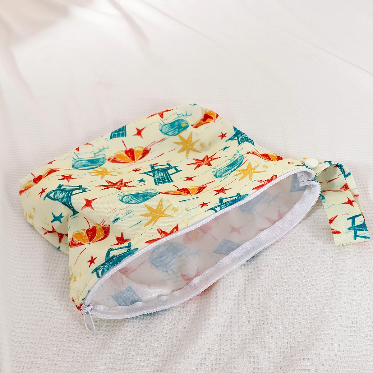 칸고베이비 # 나의 부드러운 삶 #   새로운 빨 수있는 재사용 가능한 아기 젖은 가방 간편한 운반 다기능 여행 가방 크기 17x25cm