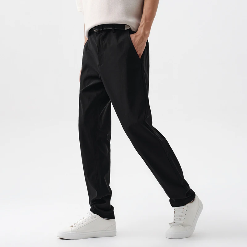 Semir 2024 Casual Pants Men Spring Daily Simple Classic Texture Commuter Pants Fashion Trend Elastic Small-Legged Trousers