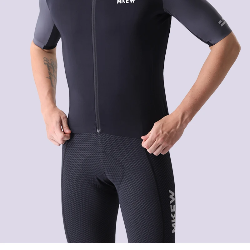 MKEW Sommer Herren Pro Radsporttrikot Atmungsaktive MTB Kurzarm-Fahrradbekleidung mit Taschen für Mountainbike und Rennrad – Detail 16