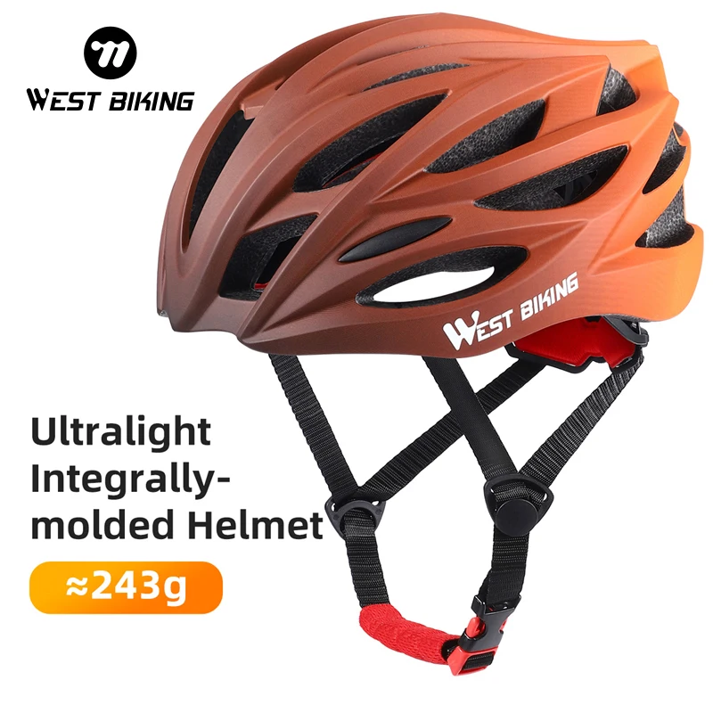 

WEST BIKING Cycling Helmet Integrated Lightweight MTB Road Bike Safety Headset Men Women Caps Bicycle Hat Bike Accessories