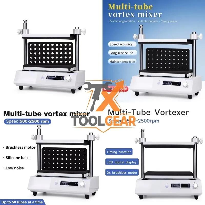 2026hotsale* Laboratory Equipment 50 Tube Quiet Operation 500-2500rpm Lab Timing Digital Mixer