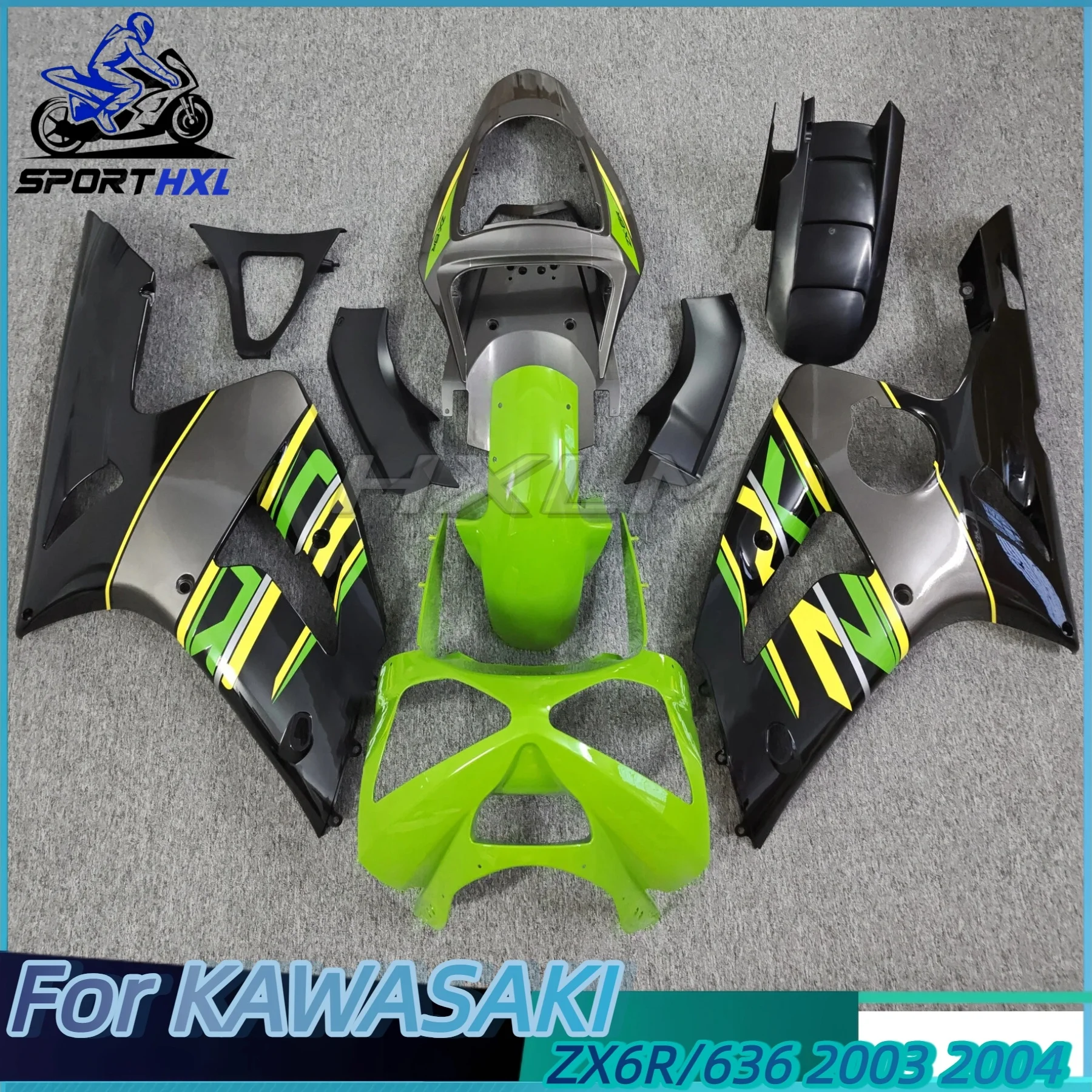 

New ABS Plastic Shell Motorcycle Fairing kit Fit For Ninja ZX6R 636 ZX-6R 2003 2004 03 04 Custom full fairings bodywork zxmt