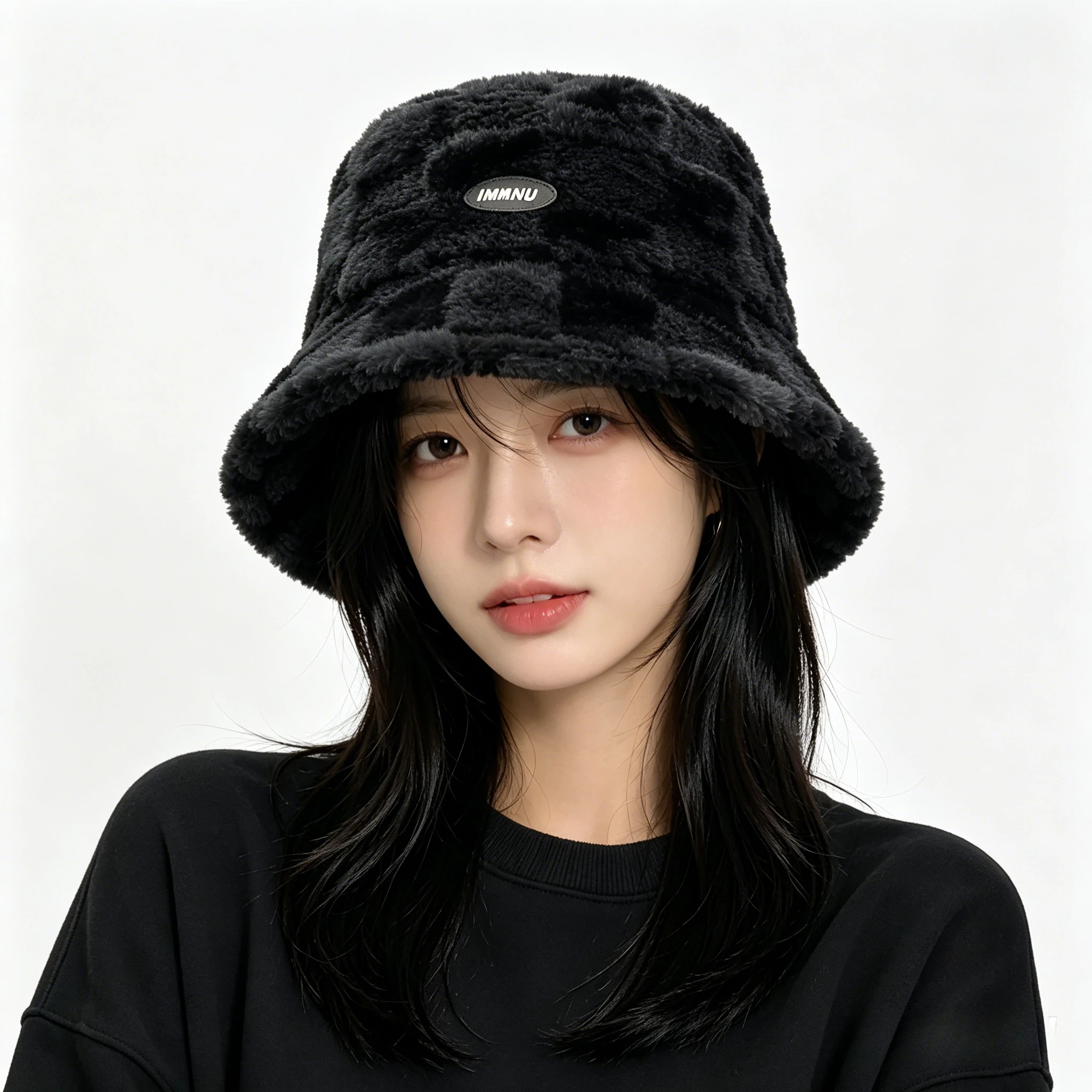 Grid Patterned Fisherman Hat for Women, Warm Internet Celebrity, Basin Hat, Letter Bucket Hat, Highlighting Small Face
