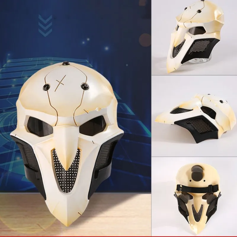 Steam Game Ow Resin Mask Cosplay Overwatch Death Gabriel Reyes Reaper Helmet Halloween Masquerade Party Costume Prop