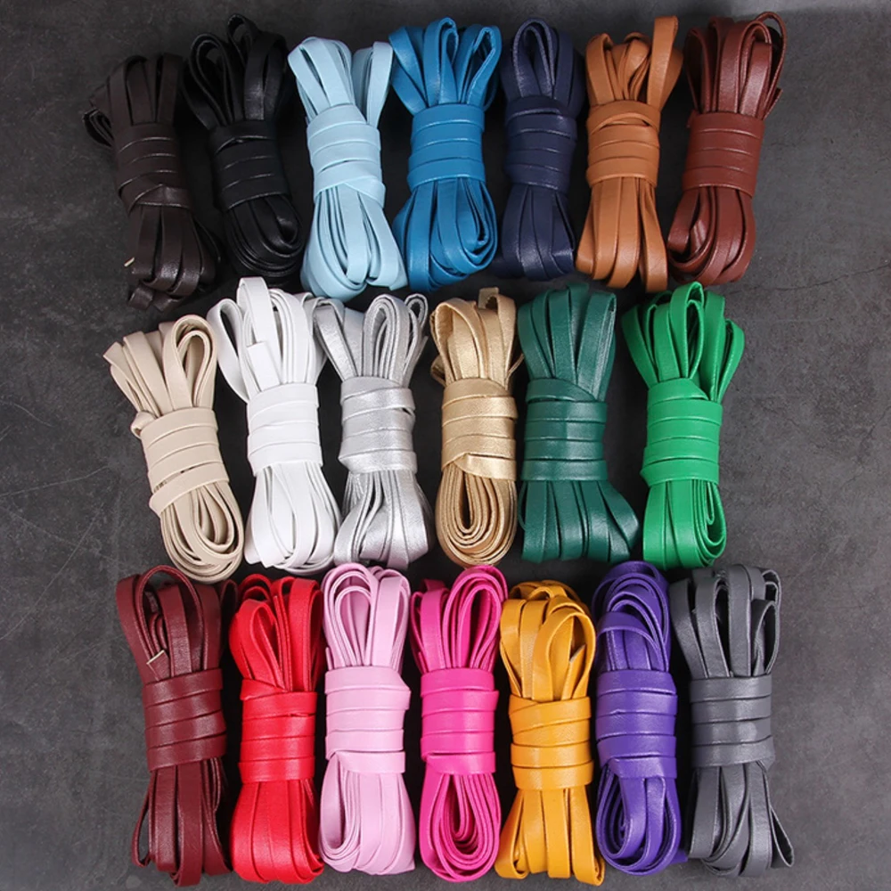 5meters Colorful Flat Soft PU Leather Eco-Friendly Faux Sheepskin Faux Leather Cord String Rope DIY Necklace Bracelet Making