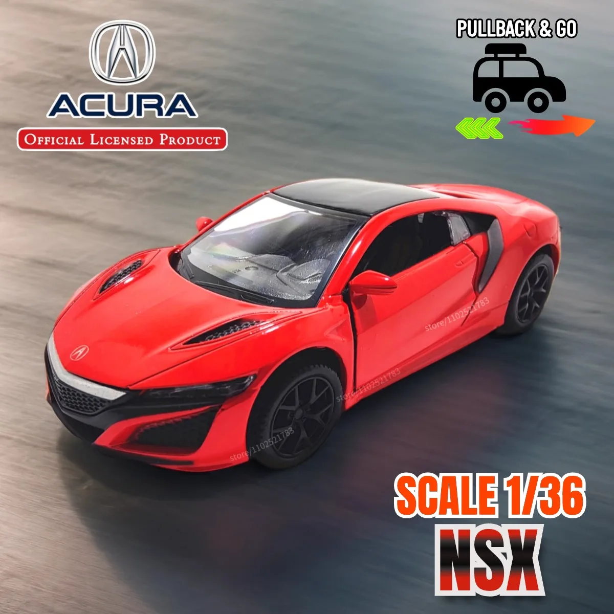 

Acura NSX масштаб 1:36 откидная игрушка модель автомобиля Официальная Лицензированная литой автомобиль Реплика Рождественский Подарок детская игрушка для мальчика