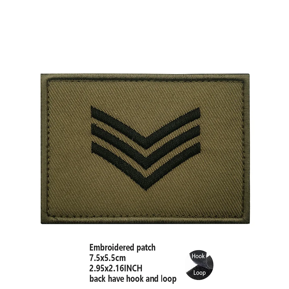 Hot Selling Army Fan Series Epaulette IR Laser Cut Bag Accessory Embroidered Armband with Hook and Loop Backpack Patches