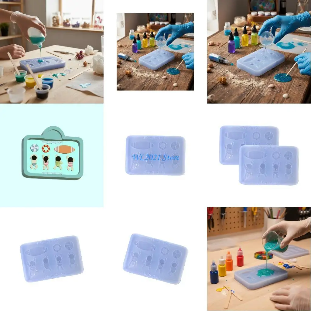 

G5GC Silicone Swimming Figure Molds for Resin Crafts and Soap Making