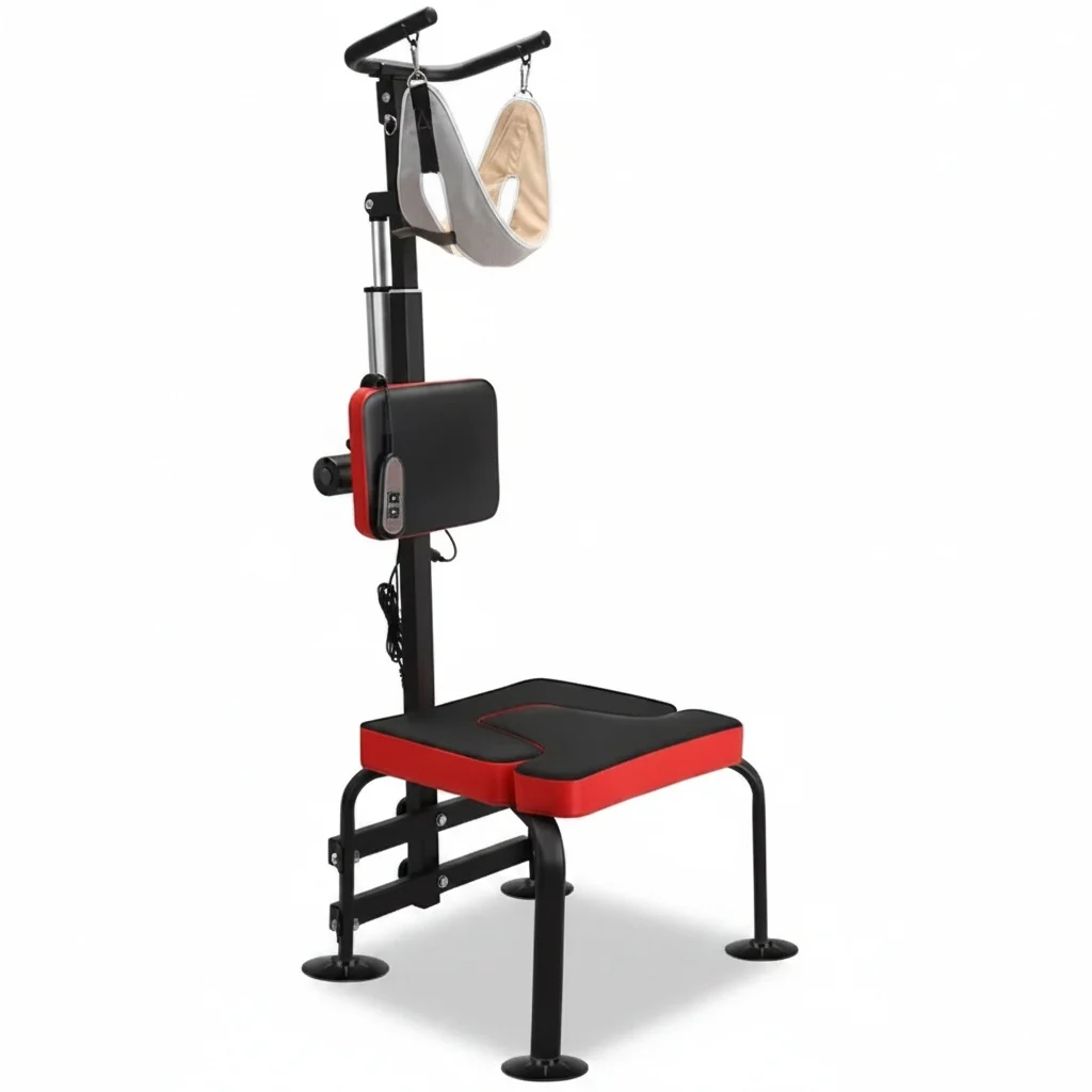 Electric Cervical Traction Chair, Cast Iron Neck Stretching Stool, Metal Inverted Stool, 103cm Home Traction Device