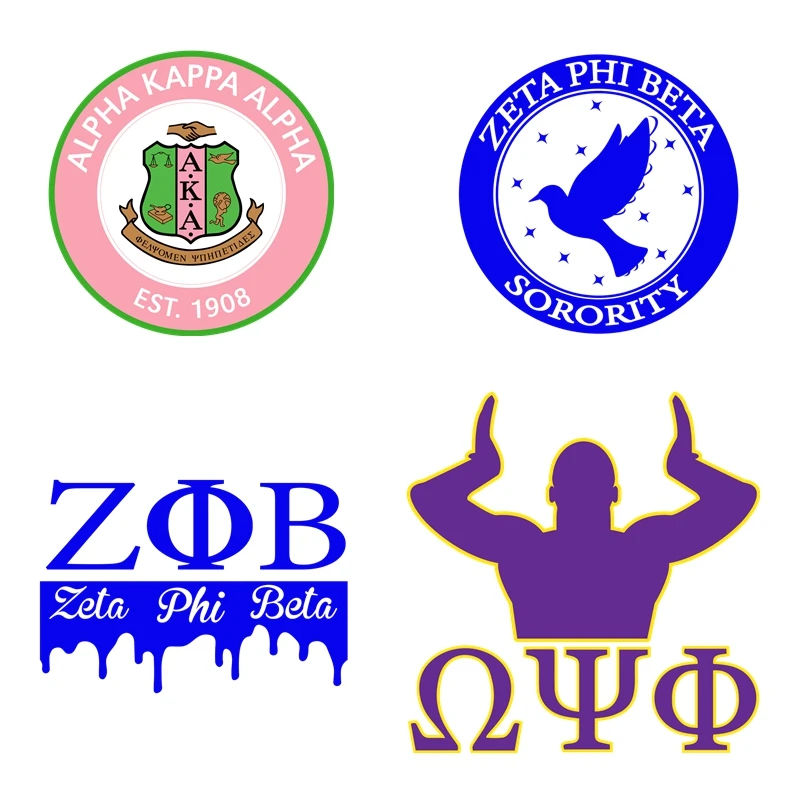 

Zeta Phi Beta AKA Sorority Heat transfers Iron On Delta Sigma Theta DTF Heat Transfers Stickers Ready To Press For T-shirts