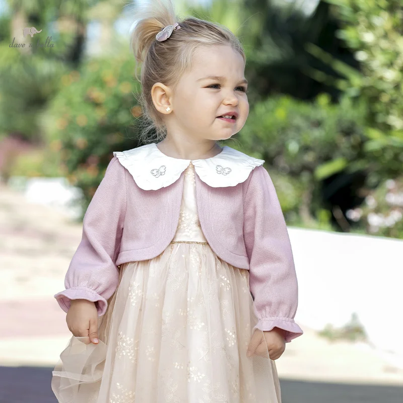 Dave Bella Princess Dress for Girls Children Baby 2024 New Spring Charm Sweet Gentle Lovely Mesh Fashion Party Outdoor DB1248414