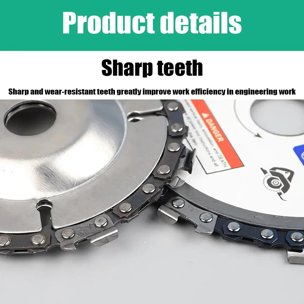 Angle Grinder Chain Saw Cutting Blade 5inch Disc Slotting Circular Saw Blade 22mm Diameter 9-12 Tooth Saw Blade Woodworking Tool