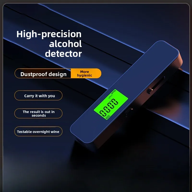 

High Precision Breath Alcohol Tester Portable Digital Breathalyzer for Quick Personal sobriety Detection