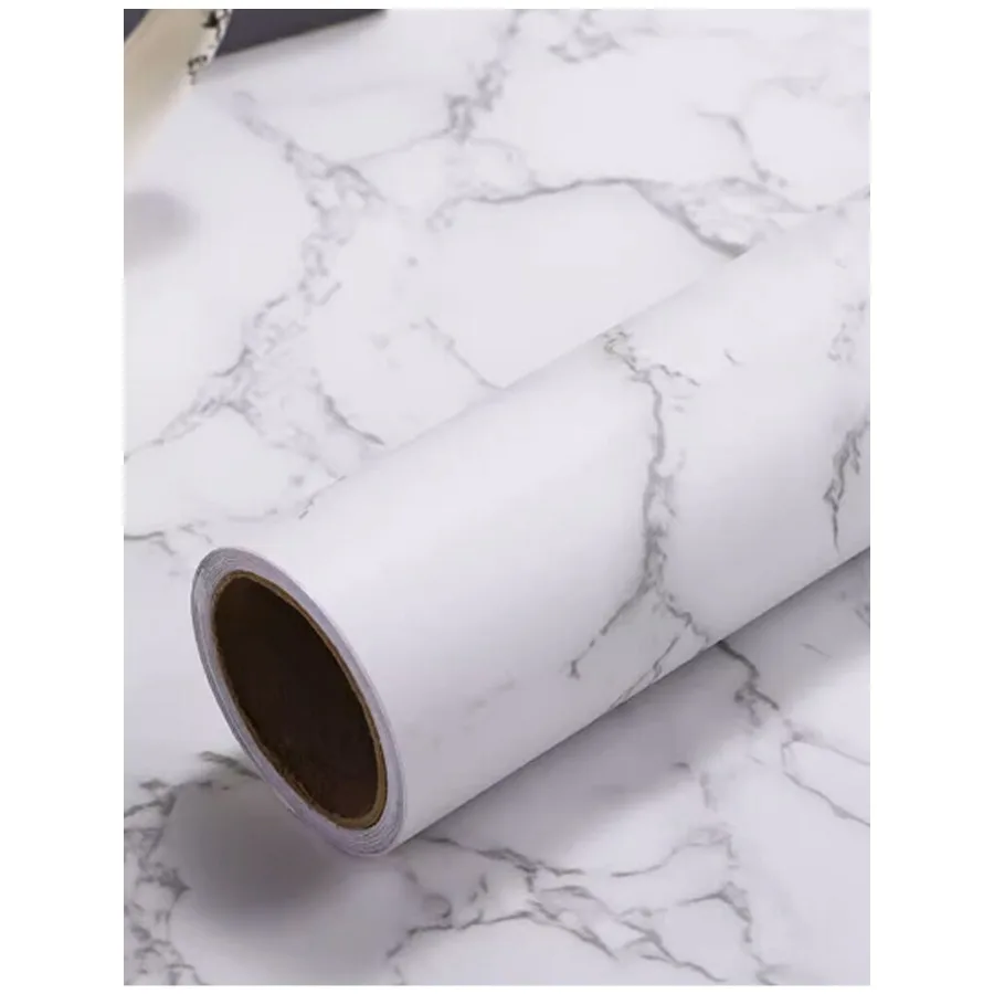 Matte Kitchen Wallpaper Thicken Marble Self-adhesive  Vinyl Film Waterproof Wall Stickers for Bathroom For Rolls PVC Home Decor
