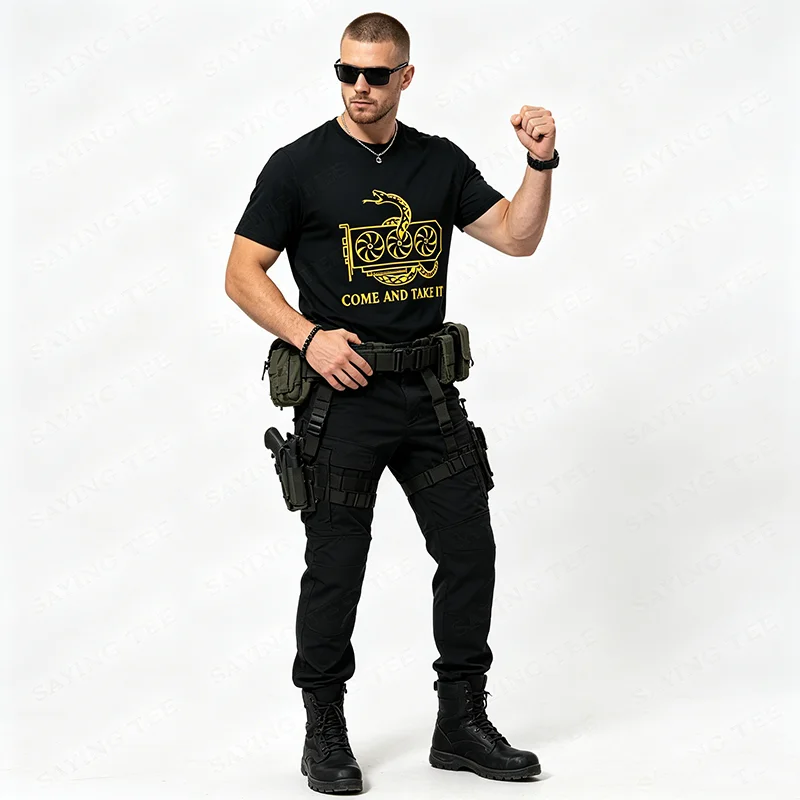 Come and Take It Gpu Ai Humor Lustiges Schlangen-T-Shirt Y2k Herrenmode Sarkastisches Spruch-T-Shirt Personalisierte Streetwear-Kleidung Neuheit – Detail 4