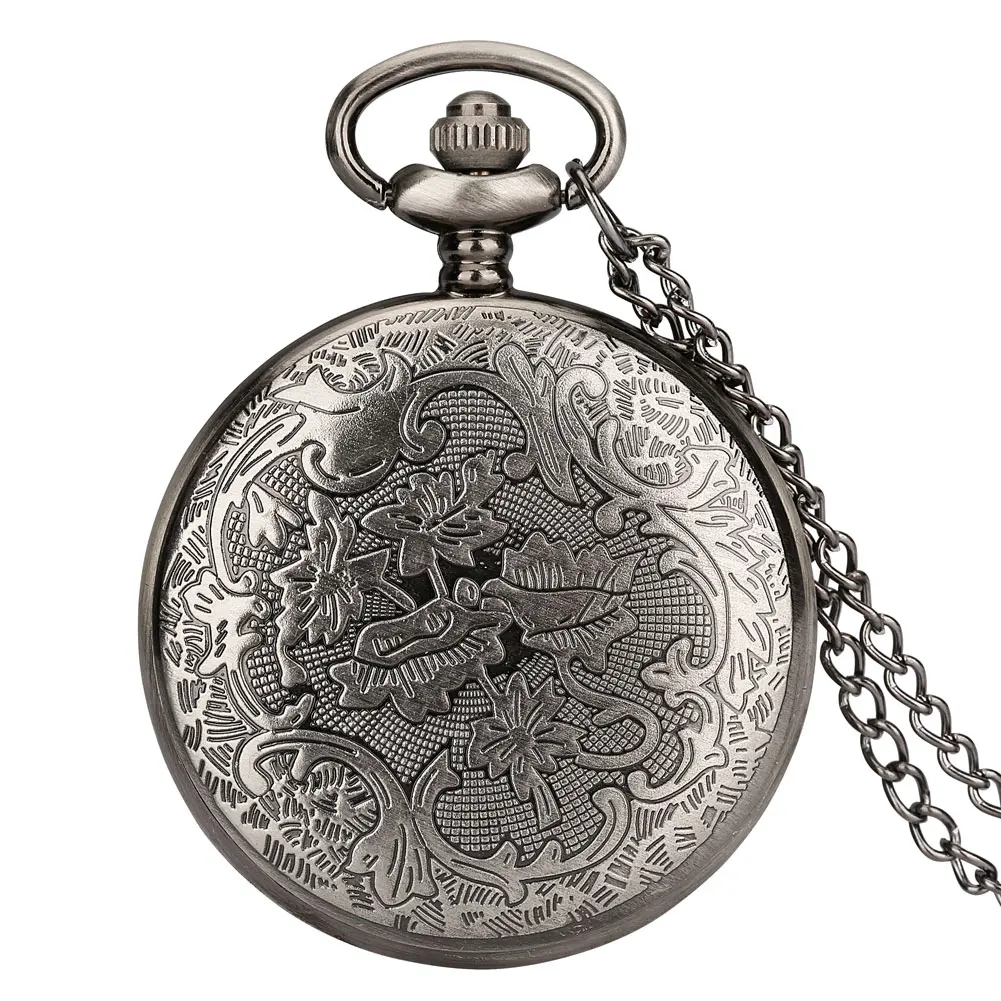 Retro Gray Antique 3D Old Man Portrait Face Design Quartz Pocket Watch Simple Necklace Pendant Clock Best Gifts Collectibles