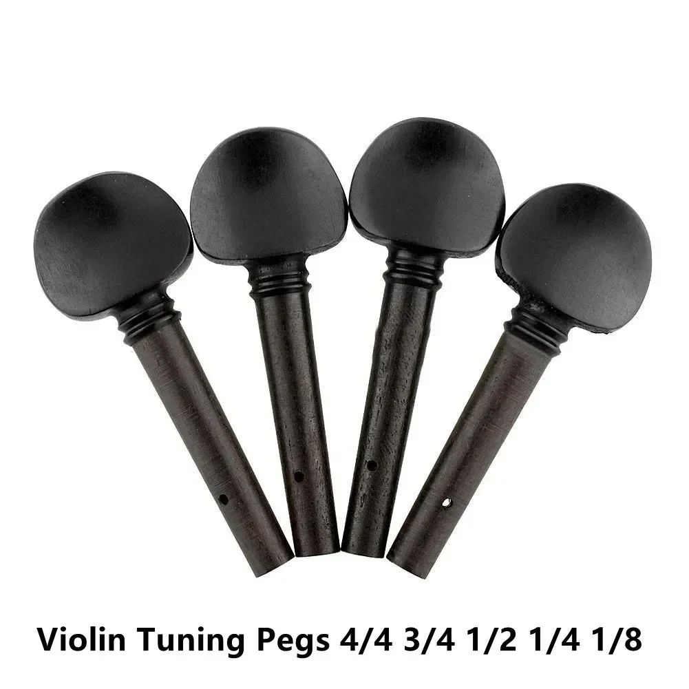 SET SIZE 3/4 4/1 8/1 2/1 4/4 Precision Engineered Black Wooden Violin Tuning Pegs 4PCS/set For All Violin Sizes