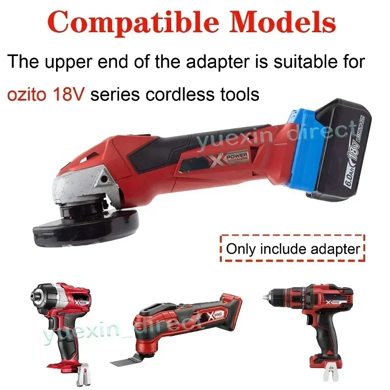 Imagem -02 - Conversor de Adaptador de Bateria para Makita 18v Bateria Li-ion para Ferramentas sem Fio Ozito Power X-change 18v sem Bateria