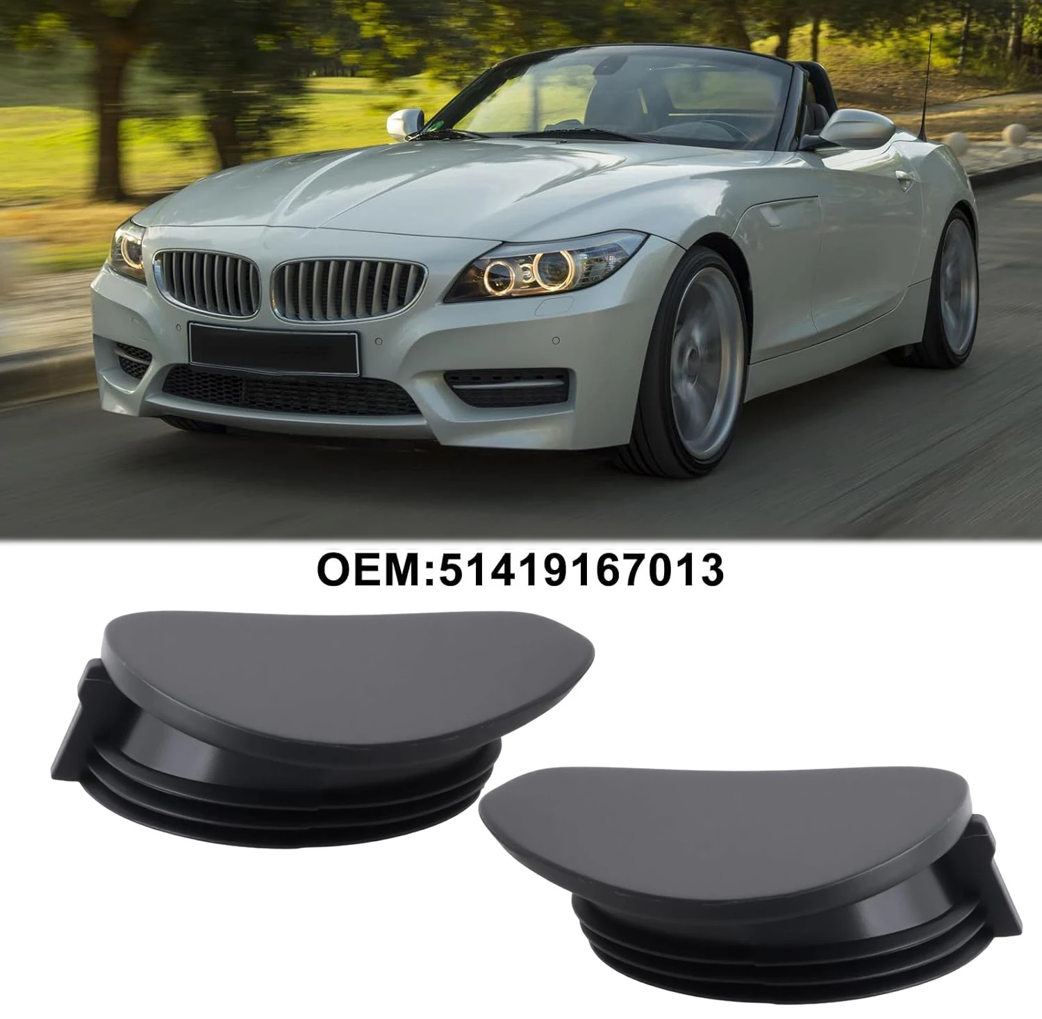 

51419167013 51419167014 For BMW Z4 E89 2009-2016 Car Interior Accessories Door Handle Plug Small Cover 2pcs Screw Cap Trim