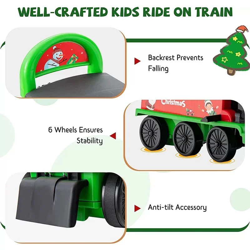 Christmas Ride On Train Track Toy With Light And Sound Smoothly Musical Kid's Train Electric Electric Retro Train Toys Gifts