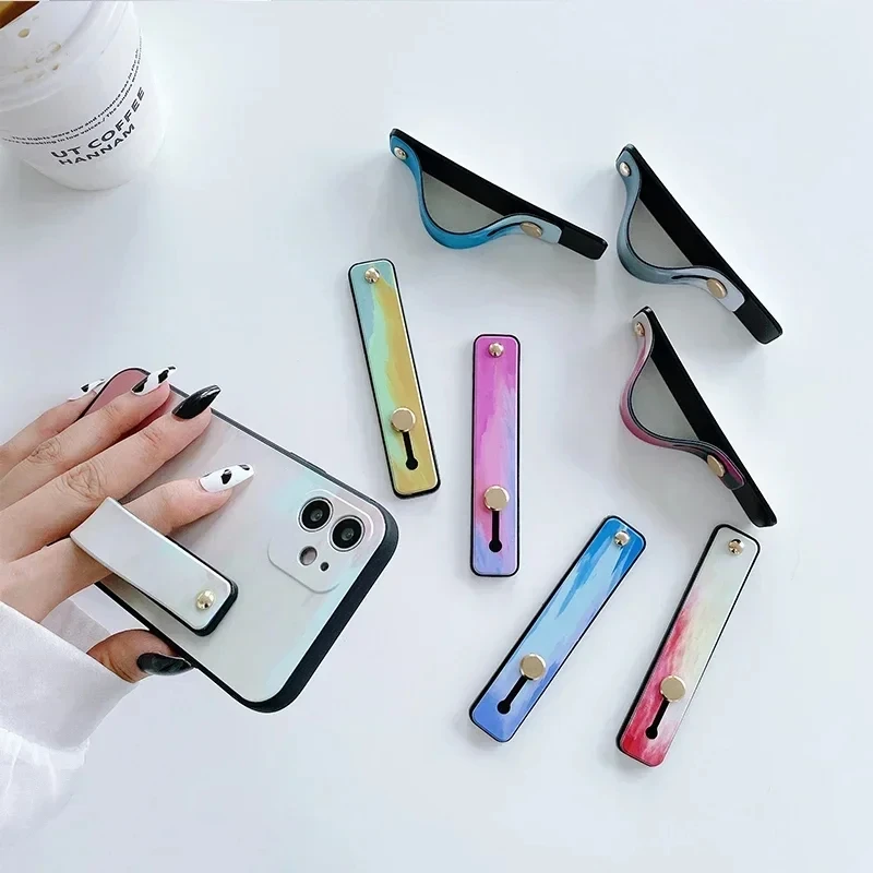 Handgelenk Band Hand Band Finger Grip Handy Halter Stehen Push Pull Universal Einfarbig Telefon Buchse Halter für iPhone Xiaomi – Detail 9