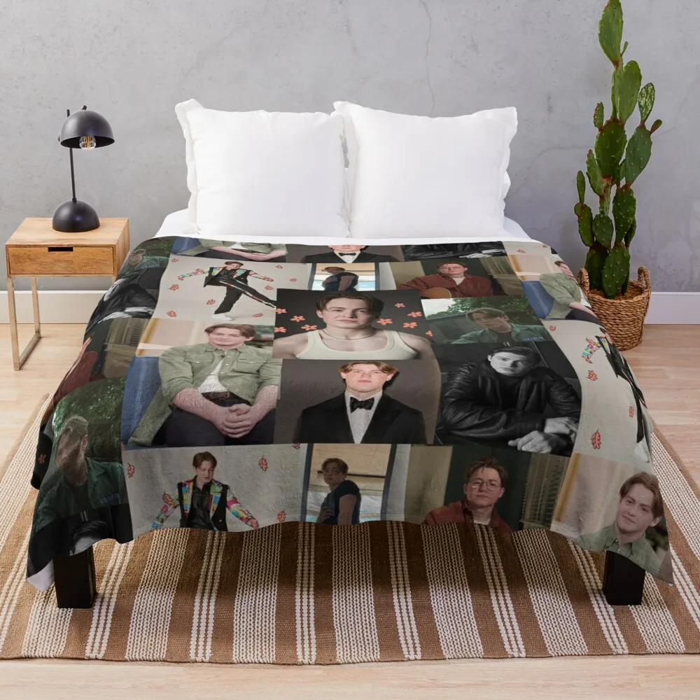 

Kit Connor collage Throw Blanket Softest Blanket Decorative Sofa Blankets Dorm Room Essentials