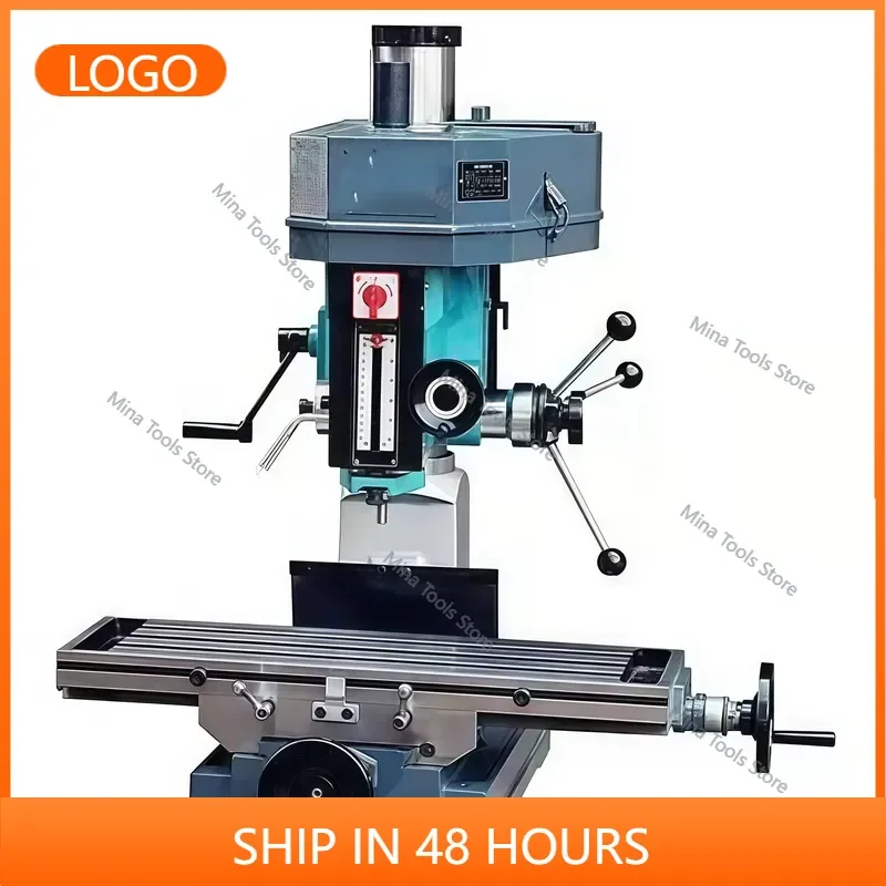 Portable Industrial Vertical Taladro Fresador Variable Speed Gear Head Drilling Milling Machine